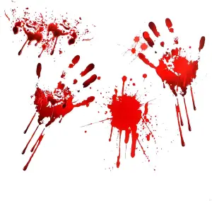 Scary Blood Hand Party Bloody Hand Print Sticker Window Clings Scary Decoration