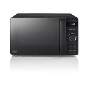 Swan Stealth 20L LED Microwave, Matte Black, 800W, Various Power Levels, 60 Minute Timer and Digital Display, SM22037LBLKN