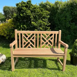 2 Seater Wooden Teak Garden Bench