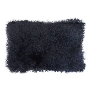 Bosie Luxury Black Soft Fur Cushion