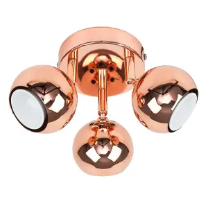 ValueLights Copper Ceiling Bar Spotlight and GU10 Spotlight LED 5W Cool White 6500K Bulbs