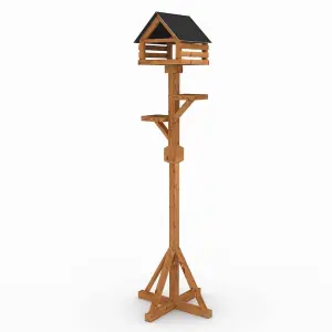 Calvine Modern Deluxe Bird Table With Slate-Effect Roof