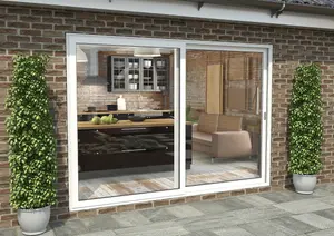 Green & Taylor White Aluminium External Sliding Doors - RH Sliding / LH Fixed - 2990 x 2090mm (WxH)