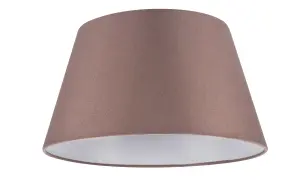 GoodHome Lokombi Taupe Fabric dyed Light shade (D)30cm