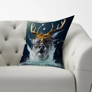 Stag Splashart Cushions 60cm x 60cm