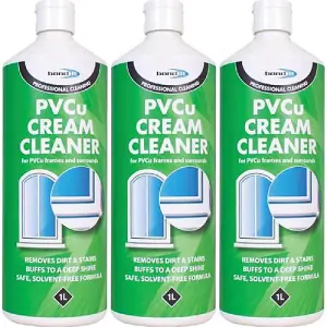 Bond It PVCu Solvent-Free Cream Cleaner White, 1 Litre (GREEN BOTTLE)(Pack of 3)