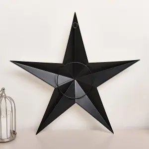 Melody Maison Large Rustic White Metal Wall Star