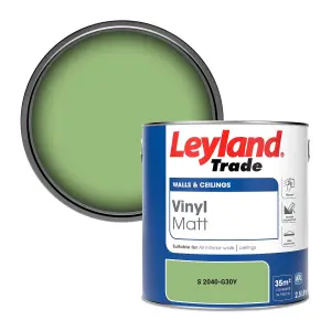 Leyland Trade Vinyl Matt Walls & Ceilings Emulsion Paint (S 2040-G30Y) 2.5L