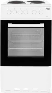 Beko KS530W 50cm Single Oven Electric Cooker With Sealed Plate Hob - White