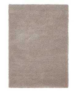 Stone Shaggy Modern Plain Machine Made Easy to Clean Rug for Living Room and Bedroom-160cm X 230cm