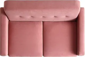 Clarence 2-Seater Sofa In Blush Pink Velvet - Daals - Sofas