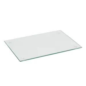 Harbour Housewares - Glass Placemats - 40cm x 30cm - Clear - Pack of 6