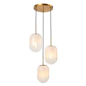 Litecraft Visconte Scala Brass Cluster Pendant Light