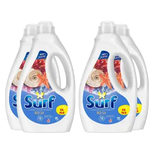 Surf Laundry Washing Liquid Detergent Deep Sea 6.48 L, 240 Washes, 4Pk