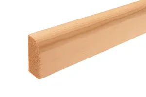 GoodHome Planed Natural Pine Rounded Architrave (L)2.1m (W)44mm (T)15mm