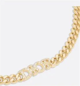 DIOR Diorevolution Choker Gold-Finish Metal And White Crystals - Women