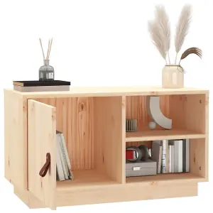 Berkfield TV Cabinet 70x34x40 cm Solid Wood Pine