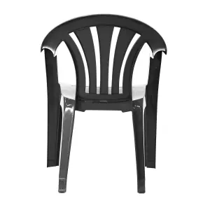 simpa Solana Anthracite Plastic Garden Chairs - Set of 4