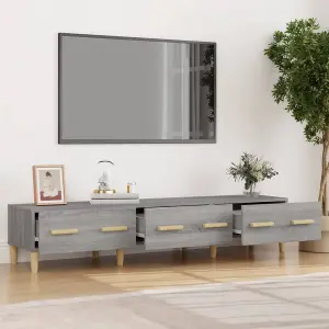 Berkfield TV Cabinet Grey Sonoma 150x34.5x30 cm Engineered Wood