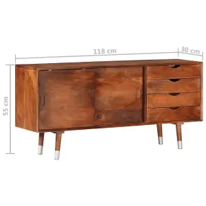 Berkfield TV Cabinet 118x30x55 cm Solid Acacia Wood