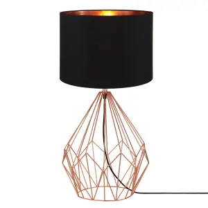 GoodHome Vertree Cage Copper effect Table light