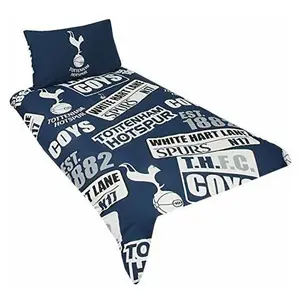 Tottenham Hotspur Patch Single Duvet And Pillow Set Multicoloured (One Size)