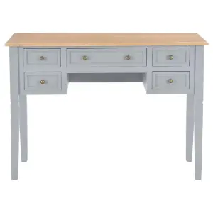 Berkfield Writing Desk Grey 109.5x45x77.5 cm Wood