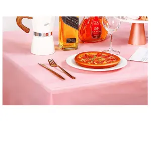 Unique Party Plastic Plain Tablecloth Light Pink (One Size)