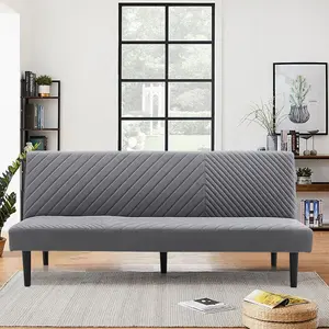 3 Seat Fabric Upholstered Sofa Couch 3 Seater  Recliner Sofa Bed Grey