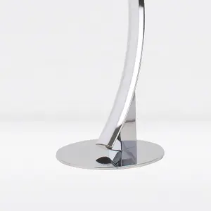 First Choice Lighting Polished Chrome LED Arc Table Lamp