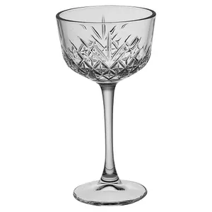 Queensway Home & Dining 160ml 8 Pcs Cut Crystal Cocktail Goblets Sets Traditional Clear Glasses