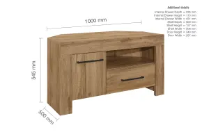 Birlea Compton Corner TV Unit Oak