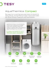 TESY Aqua Thermica 100ltr Compact Air Source Heat Pump