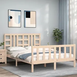 Berkfield Bed Frame with Headboard 160x200 cm Solid Wood