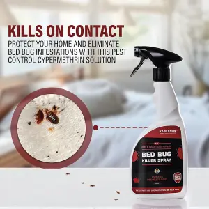 Karlsten Bed Bug Killer Spray Fast Acting Elimination of bed bugs kills bed bugs on contact 500 ml