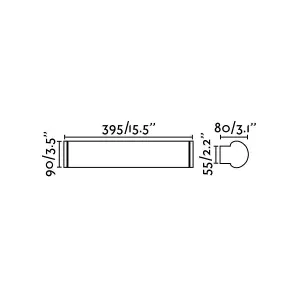 Luminosa Danubio Bathroom LED Wall Lamp 12W 2700K IP44