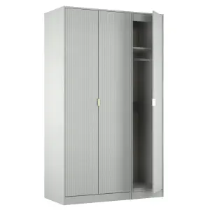 Nashville Ready assembled Contemporary Grey Tall Triple Wardrobe (H)1960mm (W)1108mm (D)530mm