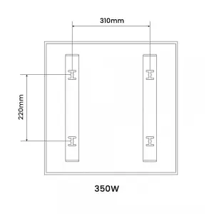 595x595 Pollination Image Nexus Wi-Fi Infrared Heating Panel 350W - Electric Wall Panel Heater