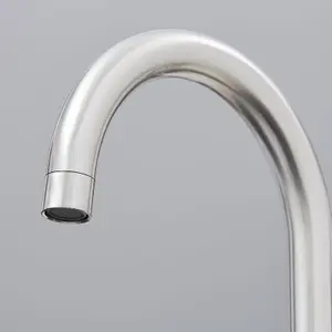 SIA KT6BN Brushed Nickel Swan Neck Single Lever Monobloc Kitchen Mixer Tap