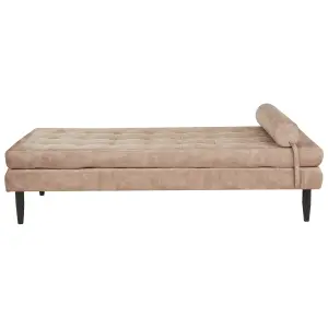 Velvet Chaise Longue Taupe USSEL