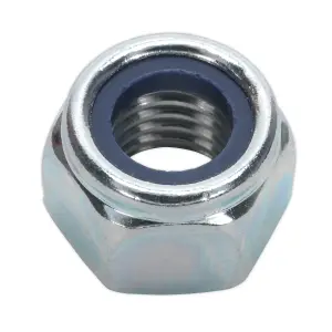 Sealey Nylon Lock Nut M12 Zinc Plated DIN 982 With Bag Pack of 25 Silver NLN12