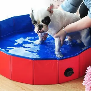 URBNLIVING 20cm Height Animal Pet Wash Bath Playpen PVC Water Pool Foldable Washable Portable Puppy