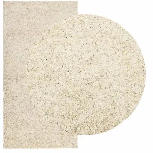 Shaggy Rug PAMPLONA High Pile Modern Gold 100x200 cm