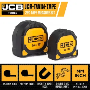 JCB Tape Measure Twin Pack JCB-TAPE-TWIN