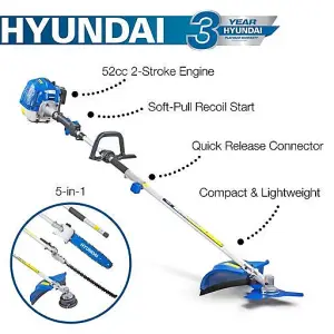 Hyundai 52cc Petrol Garden 5 in 1 Multi Tool HYMT5200X-1