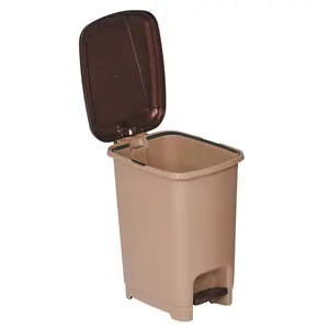 URBNLIVING 8L Cappuccino Mini Pedal Bin Kitchen Bathroom Toilet Recycle Waste Garbage Storage Dustbin