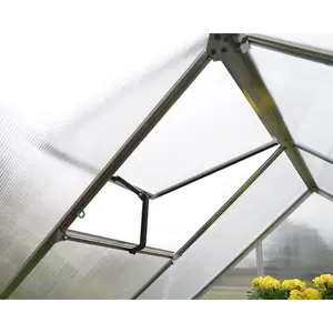 Mythos 6 Ft W x 4 Ft D Greenhouse Green / 208cm H x 185cm W x 126cm D