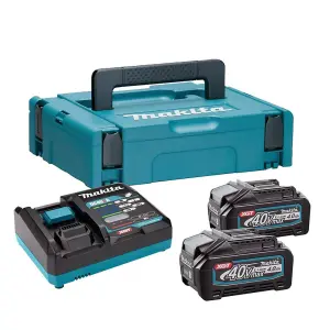 Makita 191K01-6 40v XGT Power Source Kit - 2 x 4.0ah Batteries Charger Makpac