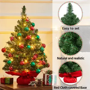 Artificial Spruce Christmas Tree 1.97ft H x 1.25ft W x 1.25ft D