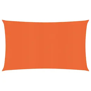 Berkfield Sunshade Sail 160 g/m2 Orange 2x5 m HDPE